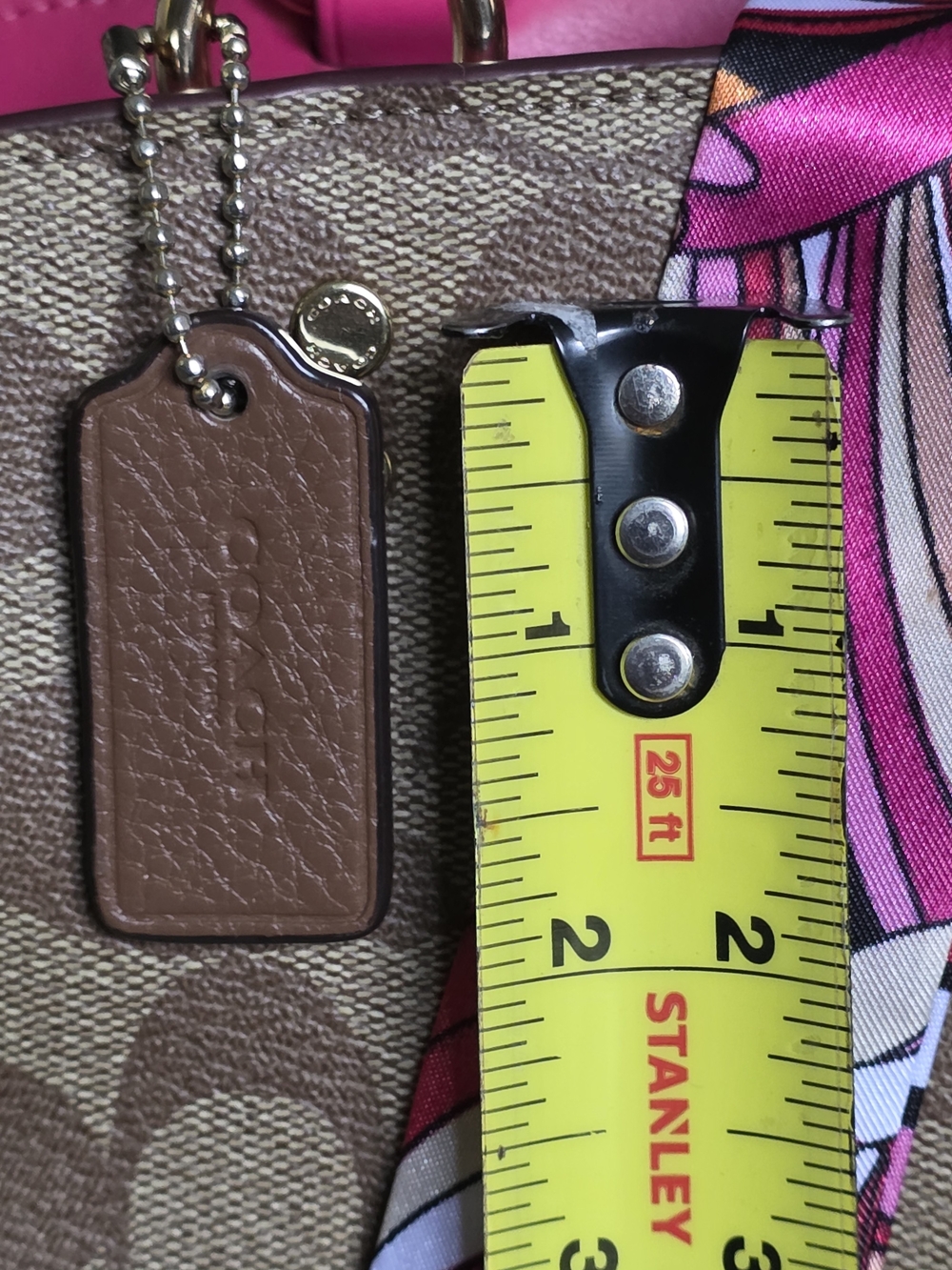 Coach Small Brown Pebbled Leather Hangtag - Picture 7 of 7